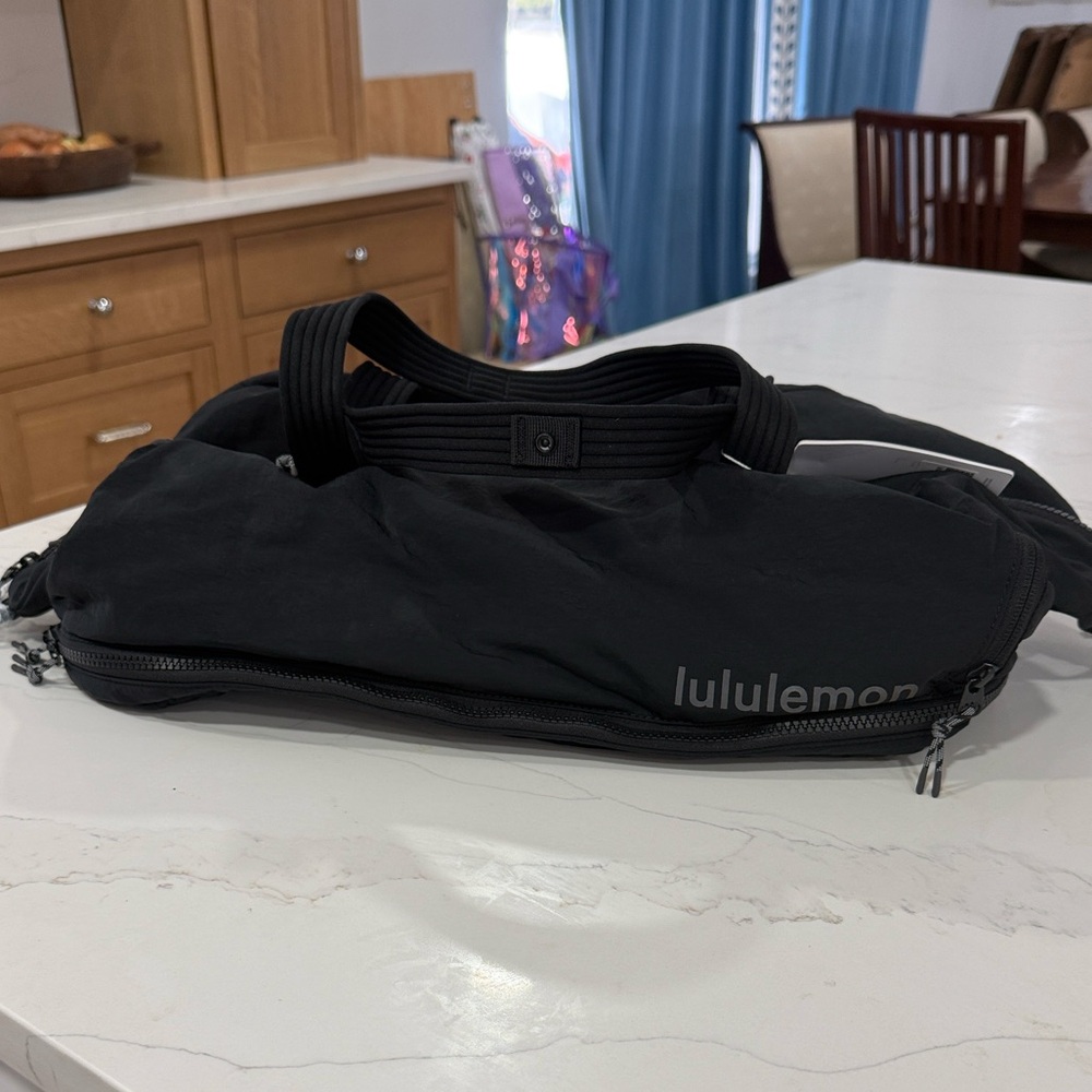 NWT lululemon gym Black Duffel Bag